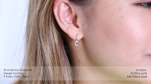 Small Yet Elegant Dangle Diamond Earrings