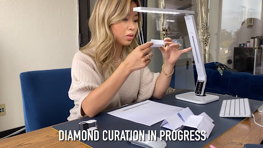diamond curation in process