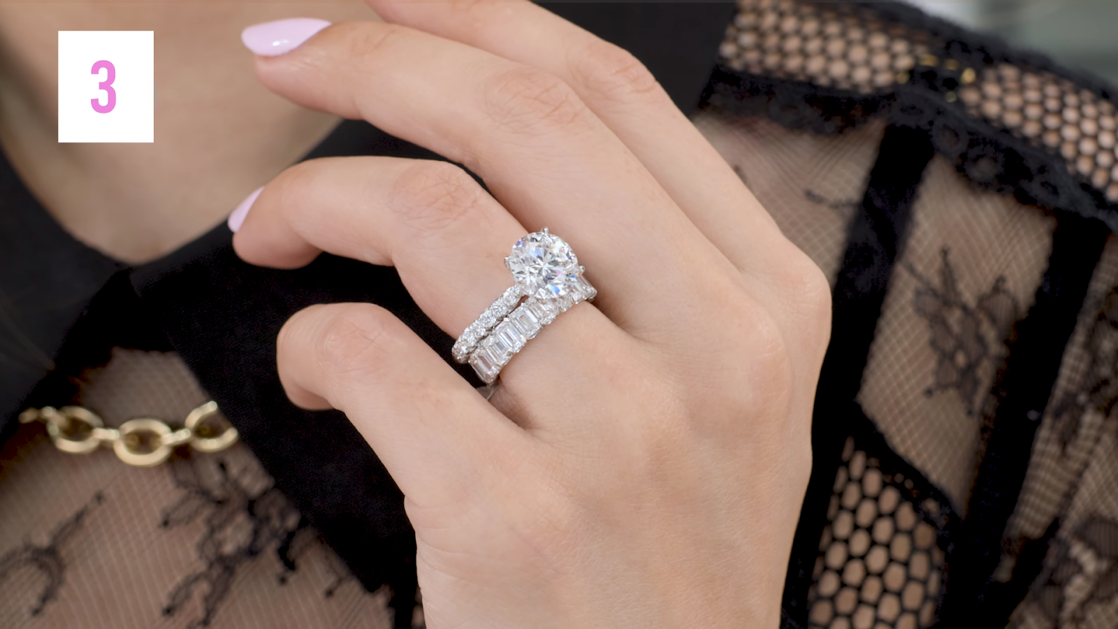 Emerald Cut Eternity Band Pairing