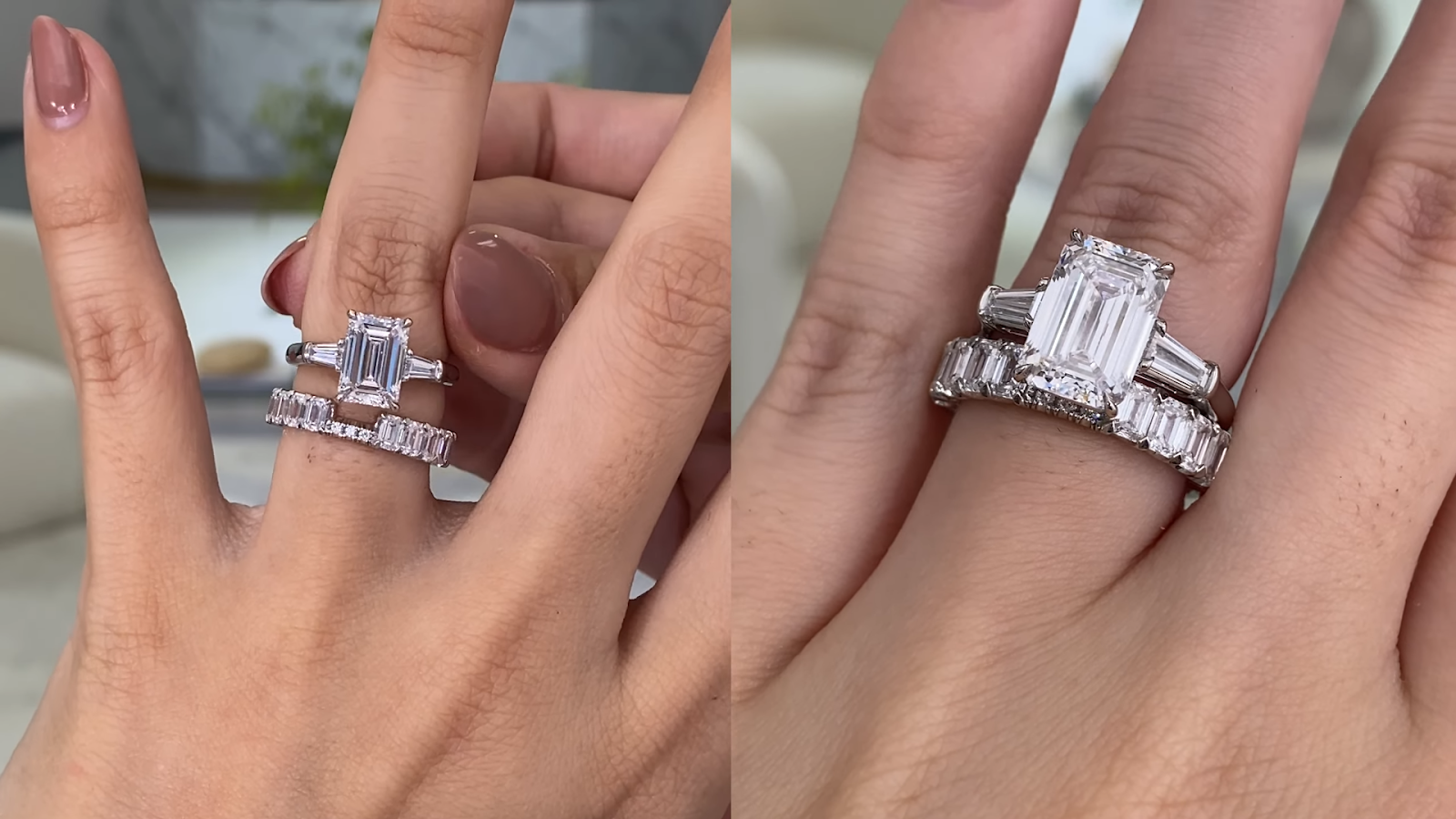 Emerald Cut Wedding Band