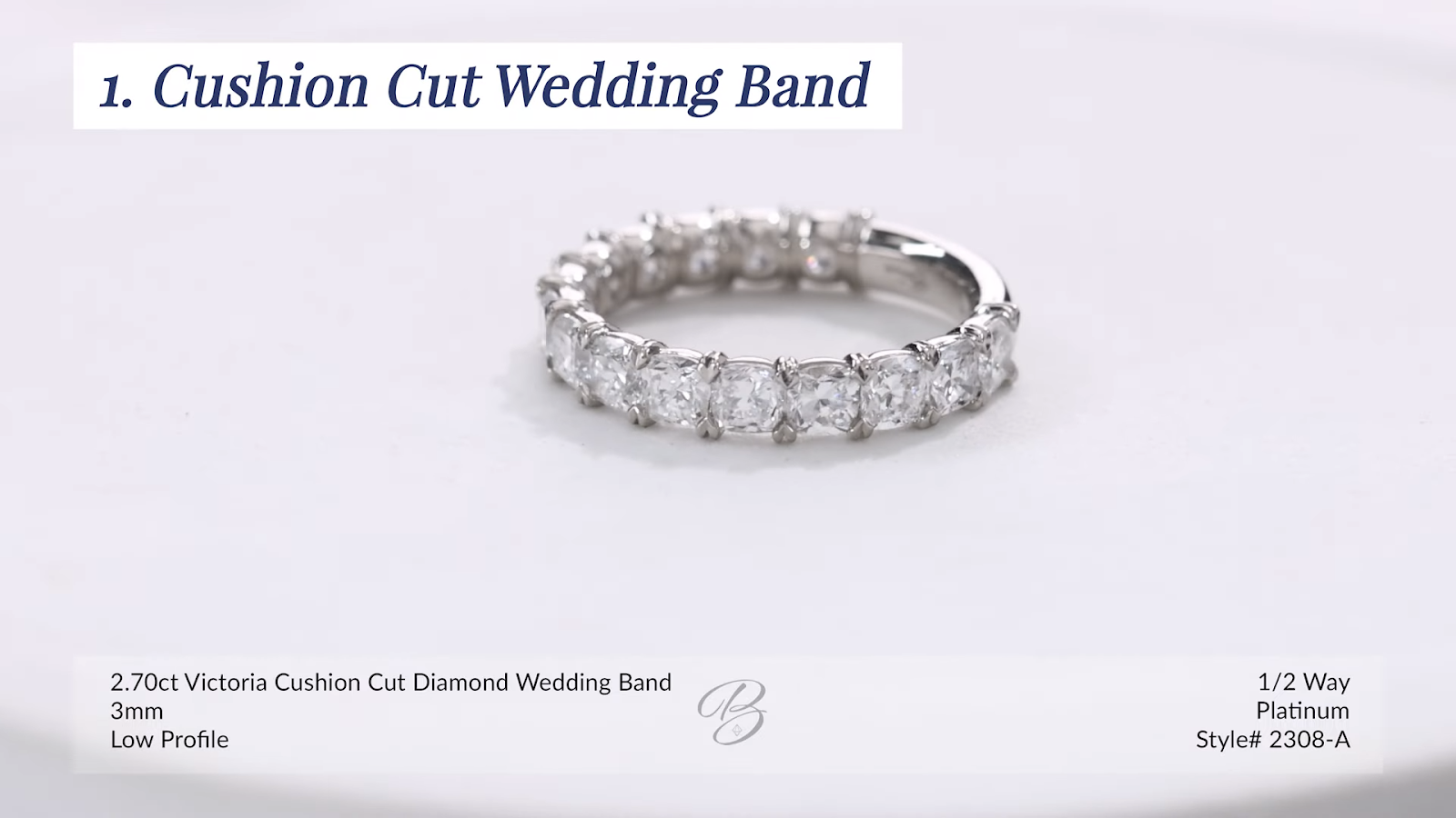 cushion cut Wedding band