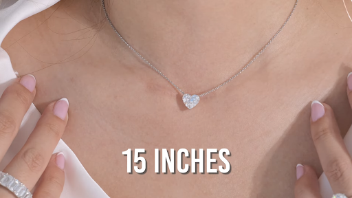 heart shape diamond solitaire necklace