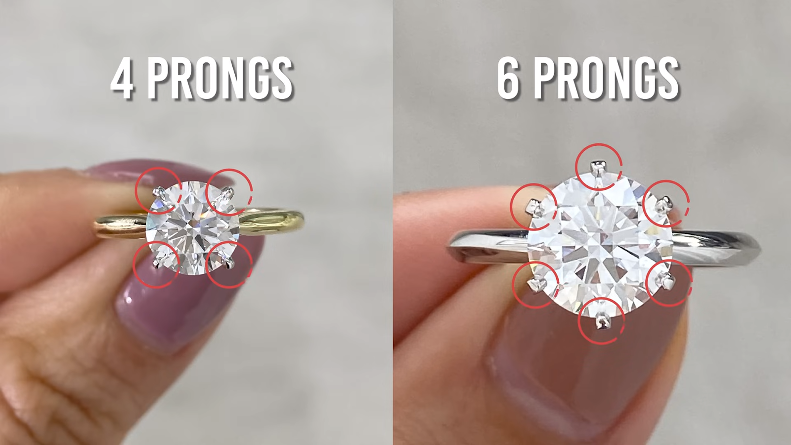 Six prongs diamond ring 